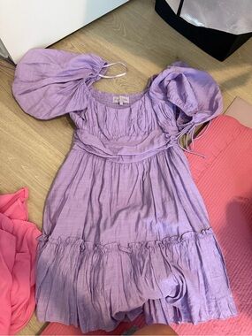 Boutique Purple Ruffle Dress